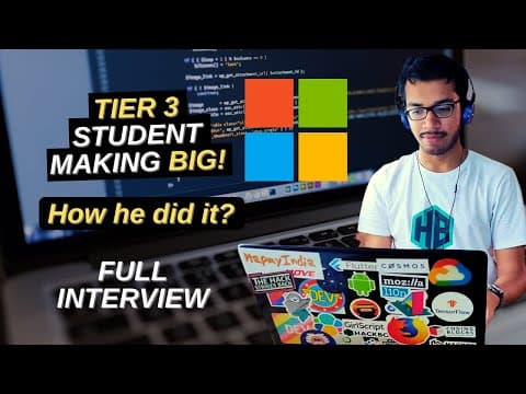 How to Get Opportunities for Students in Tier 3 Colleges🔥🔥 | Interview w/ Harsh Mishra thumbnail