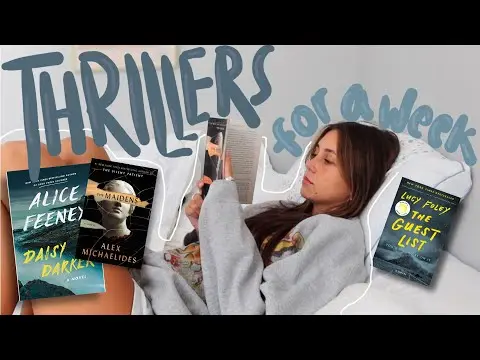 reading thrillers for a week *spoiler free* | reading vlog thumbnail