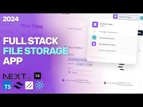 Build a File Storage App with Role Based Authorization (Next.js, Shadcn, Typescript) thumbnail