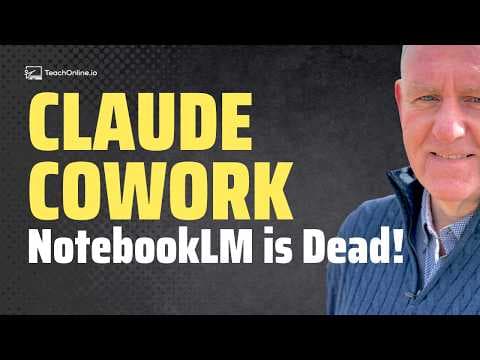 Claude Cowork vs Notebook LM - this isn't even close thumbnail