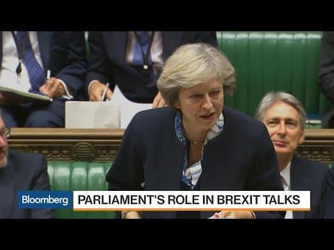 U.K. PM Theresa May Promises to Give Parliament a Say on Brexit thumbnail