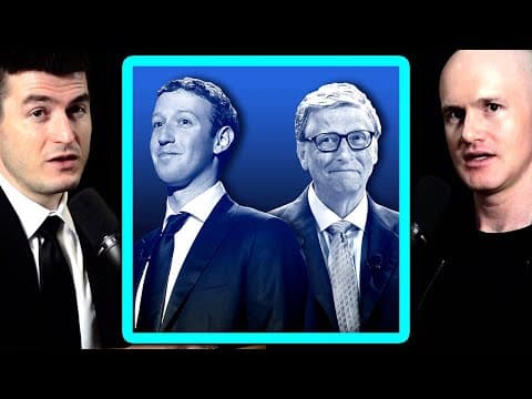 Why Bill Gates and Mark Zuckerberg are hated | Brian Armstrong and Lex Fridman thumbnail