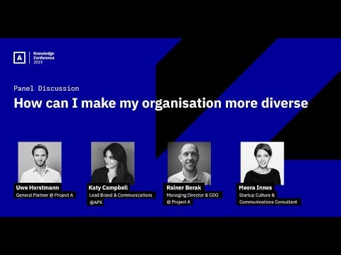 Project A Knowledge Conference 2019 - Opening & How can I make my organization more diverse thumbnail