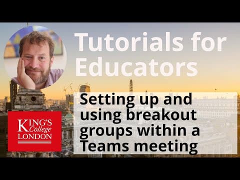 Setting up breakout groups for a scheduled Teams meeting thumbnail