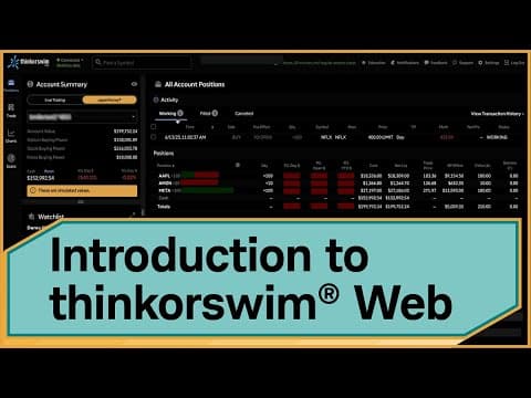 How to Use thinkorswim® Web for Trading Stocks thumbnail