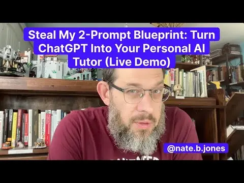 Steal My 2-Prompt Blueprint: Turn ChatGPT Into Your Personal AI Tutor (Live Demo) thumbnail