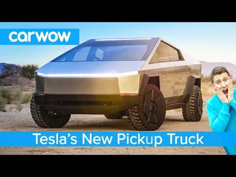 All-new Tesla Pickup Truck 2021 - see why the Cybertruck EV is an F150 Raptor slayer! thumbnail