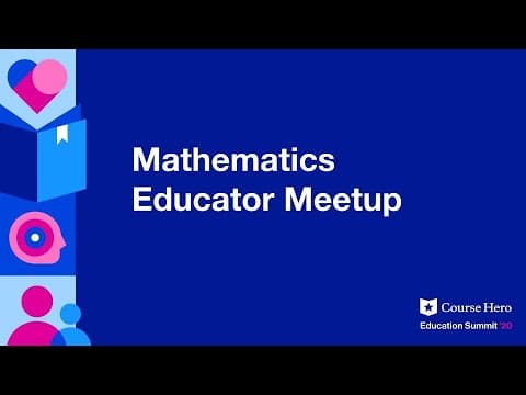 Mathematics Educator Meetup: Creating a community around a teaching approach thumbnail