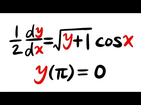 separable differential equation with an initial condition thumbnail