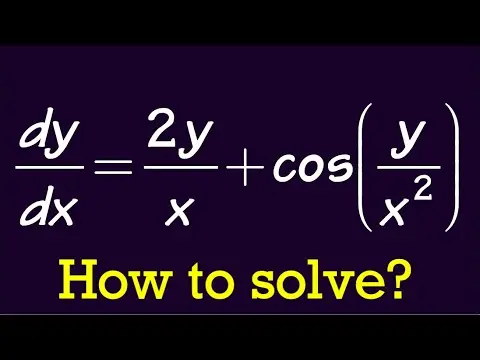solve differential equation with substitution thumbnail