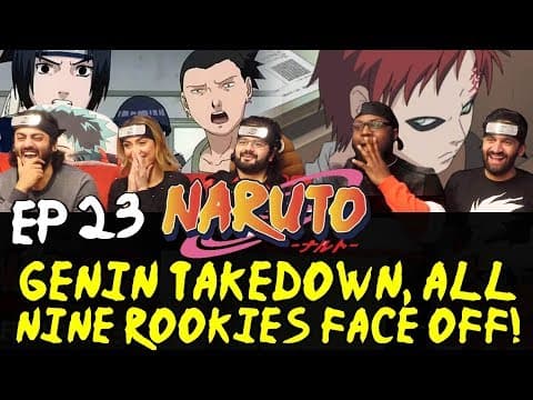 Naruto - Episode 23 Genin Takedown All Nine Rookies Face Off! - Group Reaction thumbnail