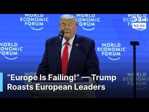 “Europe Isn’t Recognizable Anymore,” Trump Slams European Leaders During WEF Speech | AQ1B thumbnail