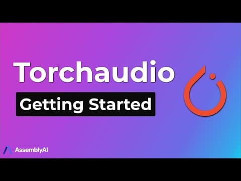 Getting Started With Torchaudio | PyTorch Tutorial thumbnail