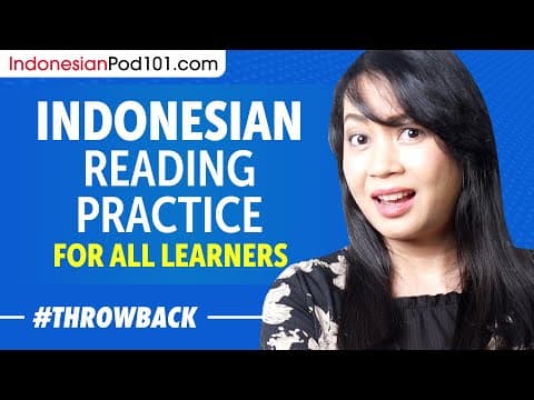 Indonesian Reading Practice for ALL Learners - Indonesian for Daily Life thumbnail