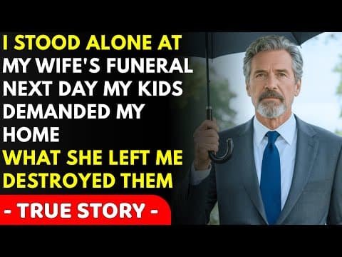 At My Wife's Funeral, I Stood Alone in the Rain. Next Morning My Children Came for My Home. What... thumbnail