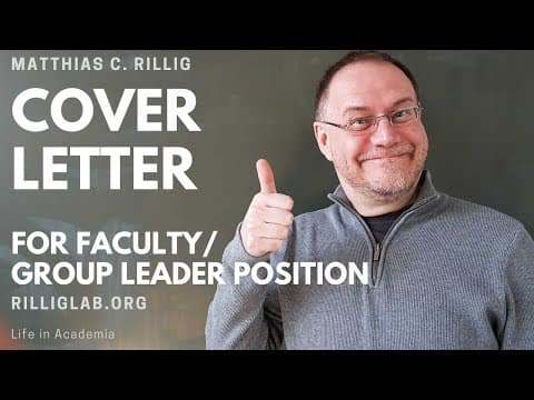 Cover letter for a faculty or group leader position. #academia #faculty #jobapplication thumbnail
