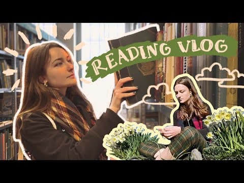 a good ol' comfy reading vlog: come book shopping & enjoy the sunshine ⛅ thumbnail