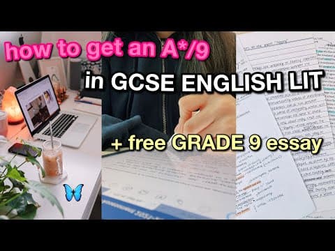 How to get a 9 in GCSE English Literature 2023 + Free Essay | gcse advice, english unseen text thumbnail