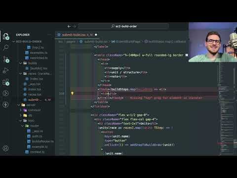 Making editable notes column for build order table (next, prisma, tailwind, react) part 8 thumbnail