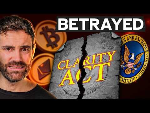 Crypto BETRAYAL!! Coinbase KILLS The CLARITY Act!! thumbnail