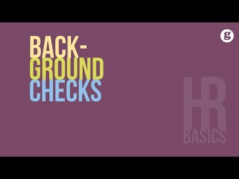 HR Basics: Background Checks thumbnail