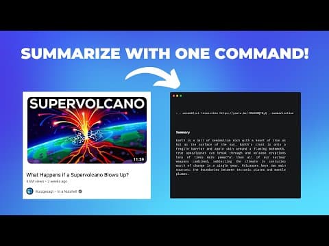 Summarize any video using only ONE command! thumbnail