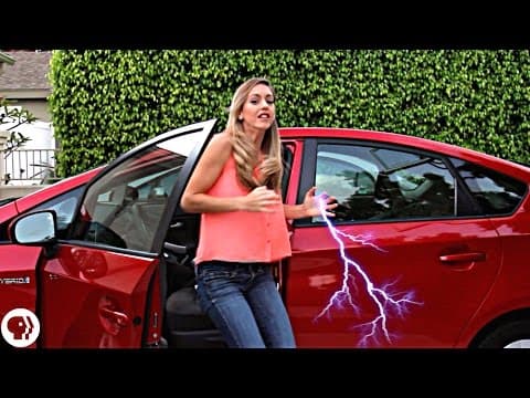 Avoid electric shock getting out of a car! thumbnail