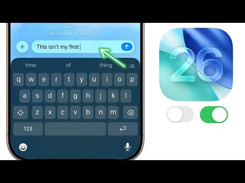 iOS 26 - 24 Settings You NEED to Change Immediately! thumbnail
