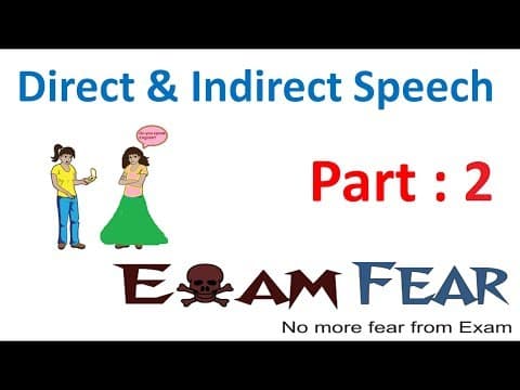 English Grammar Direct Indirect Speech (English) Part 2: Convert Direct to Indirect Speech thumbnail