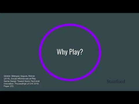 Stanford Seminar - Building from Play to Shape Better Future(s) for Social Technology thumbnail