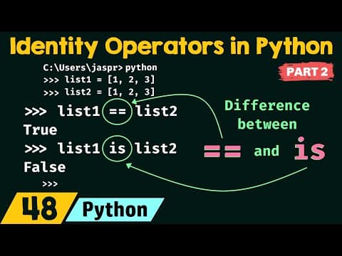 How to Use Identity Operators in Python thumbnail