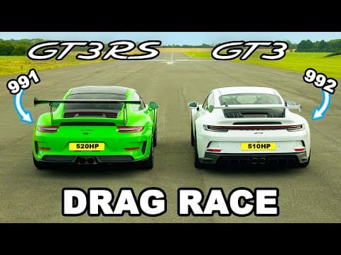 Which Is Faster: Porsche 911 GT3 vs GT3 RS in a Drag Race? thumbnail