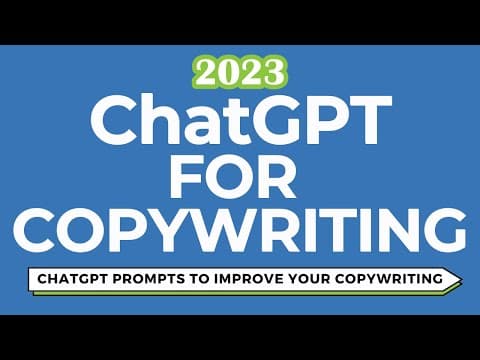 ChatGPT For Copywriting - Easily Write Sales Copy For Ads, Emails, Landing Pages, Products, & More thumbnail