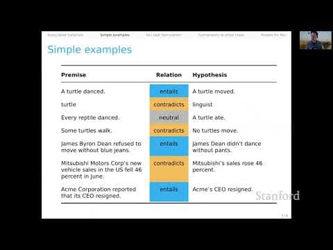 Natural Language Inference | Stanford CS224U Natural Language Understanding | Spring 2021 thumbnail