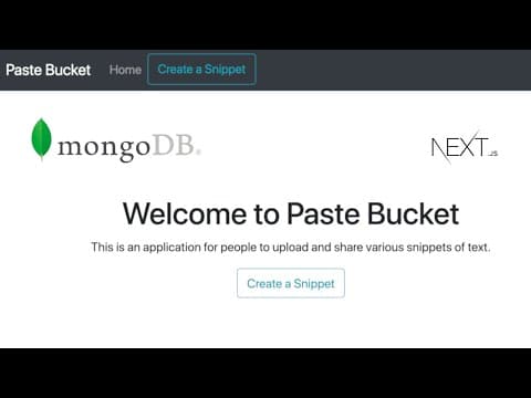Building a Full Stack Paste Bin Clone - Next.js, React, MongoDB, Bootstrap Tutorial thumbnail