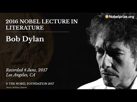 Bob Dylan 2016 Nobel Lecture in Literature thumbnail