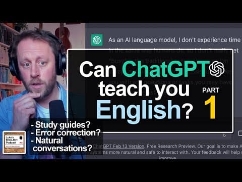 821. ChatGPT & Learning English PART 1 thumbnail