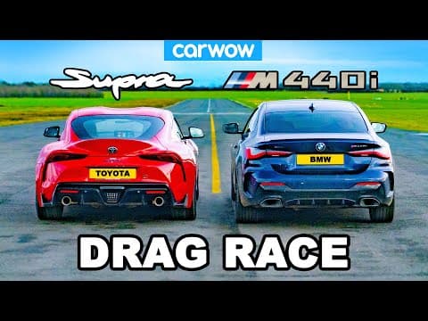 BMW M440i v Toyota Supra - DRAG RACE thumbnail