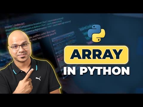 #26 Python Tutorial for Beginners | Array in Python thumbnail