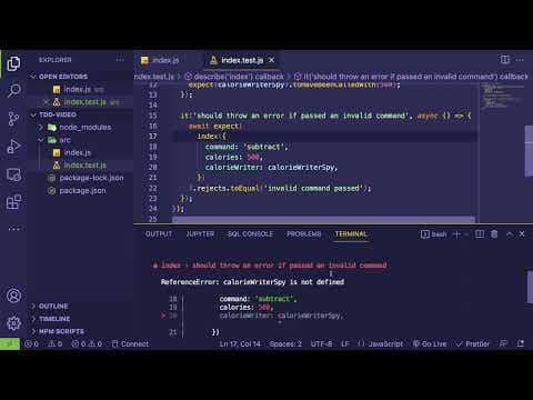 Practicing TDD with Jest & Javascript building a Calorie Tracker CLI tool (Nodejs) thumbnail
