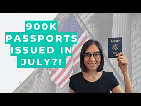 US Passport Update | 900K Passports Issued in July 2020 thumbnail