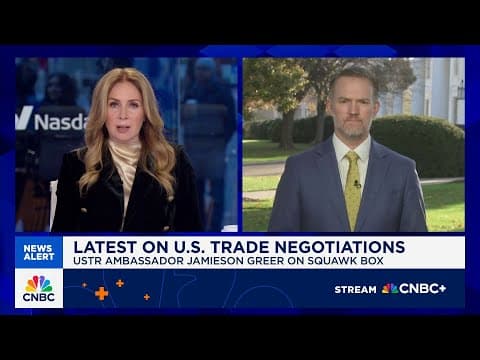 U.S. Trade Rep. Jamieson Greer: We've essentially reached a deal with Switzerland thumbnail