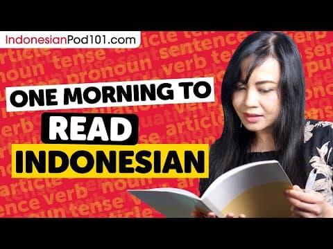 One Morning to Learn How to Write and Read Indonesian thumbnail