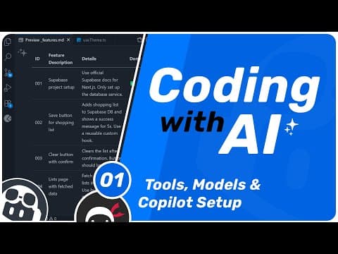 Coding with AI #1 - Tools, Models & Copilot Setup thumbnail