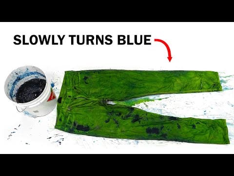 Making indigo and dyeing jeans blue thumbnail