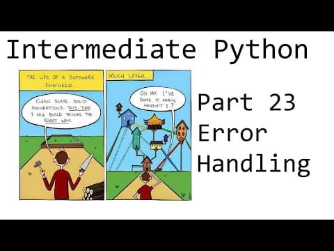 Error Handling - Intermediate Python Programming p.23 thumbnail