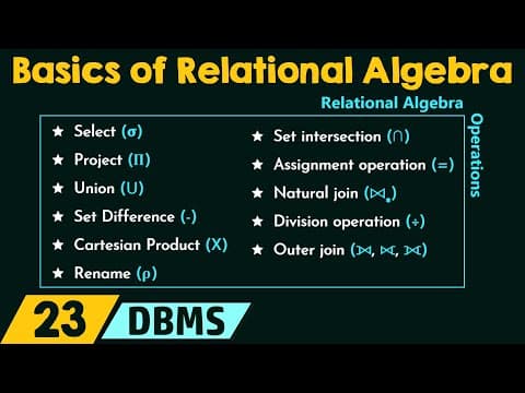 Basics of Relational Algebra thumbnail