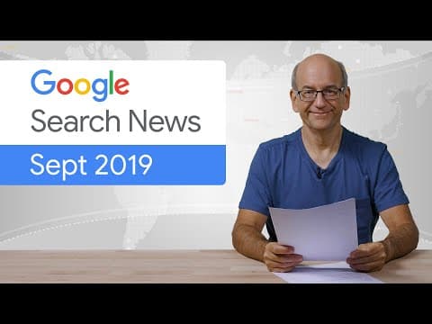 Google Search News (Sept '19) - changes in GSC, nofollow links, new meta tags, and more thumbnail