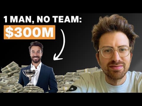 This solopreneur made $300M so we gave him an award for it thumbnail
