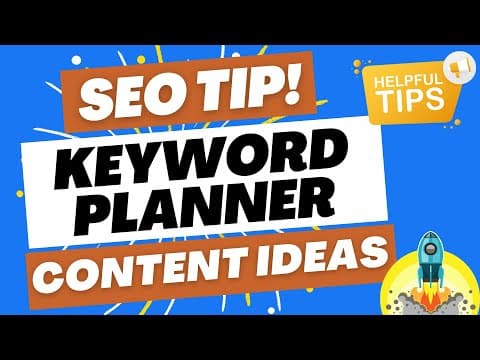 Helpful SEO Tip Using Google Keyword Planner - Use Grouped View to Find Content Ideas thumbnail